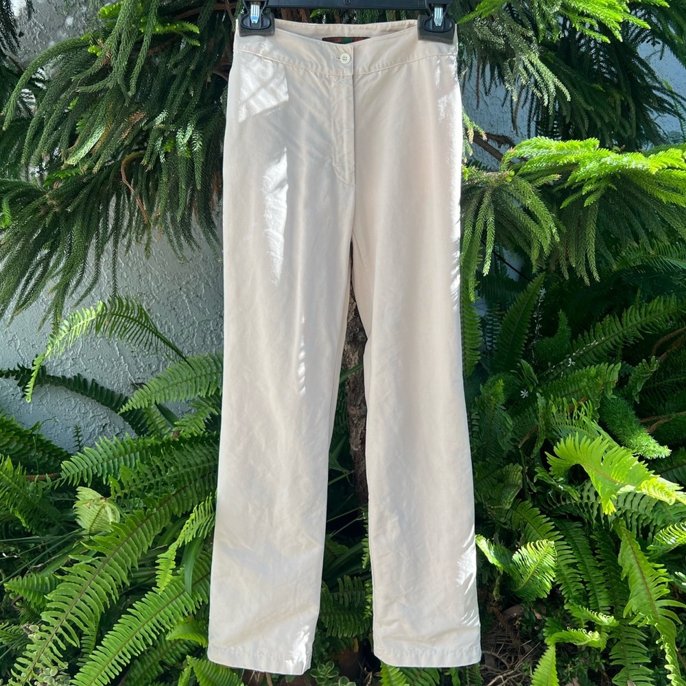Katharine Hamnett Denim Straight-Leg High-Waist Pants | 100% Cotton | Small